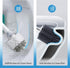 BOOMJOY Toilet Bowl Brush with Holder - Durable Toilet Cleaner Brush with Dense Bristles & Clear Base for Bathroom