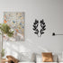 CREATCABIN Metal Tree Leaf Wall Decor, Double Black Wrought Iron Scroll Sculpture Leaf Hanging Decor