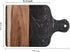 Coloch Marble and Acacia Wood Cutting Board, Black Charcuterie Chopping Board with Handle, Decorative Serving Board for Cheese, Steak, Bread, Fruit