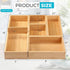 Fabsome Bamboo Bathroom Drawer Organizer, Set of 5 Small Wooden Containers for Makeup, Junk, Tea Storage