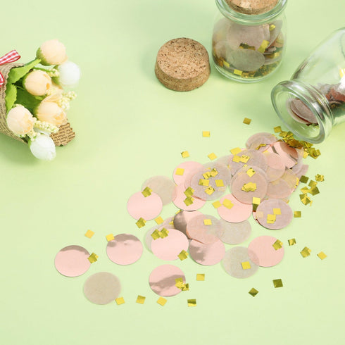 Round Tissue Paper Table Confetti Dots for Wedding Birthday Party Decoration, 1.76 oz (Rose Gold)