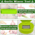 Deftomo Garlic Press Stainless Steel, Garlic Mincer Tool with Storage Container, Garlic Chopper with Peeler Skin
