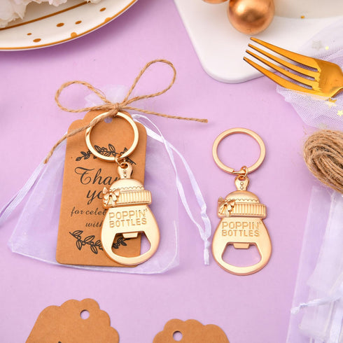 wxfdac 50 Baby Bottle Opener Baby Shower Gifts for Returning Guests Wedding Party Souvenirs Children's Birthday Party
