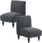 Armless Accent Chair Cover Stretch Jacquard Accent Chair Covers Without Arms Washable