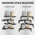 Set 4, Muzilife Corner Floating Shelves Wooden Floating Shelve of Wall Mounted for Storage, L-Shaped Shelves for Wall