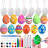 Max Fun 50 Pcs White Blank Easter Eggs Ornaments Bulk Decoration for