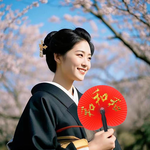 20 Pieces Folding Paper Hand Fans, Handheld Chinese New Year Decorations, Asian Oriental Foldable Fans