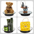 White,7.87inch /17.6lbs Rotating Display Stand Turntable Stand Spinning Stand for Product Shows Max Load,Black Round