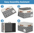 GhvyenntteS Large Storage Bins with Lids, 3-Pack Foldable Fabric Boxes, Sturdy Baskets with Label Window