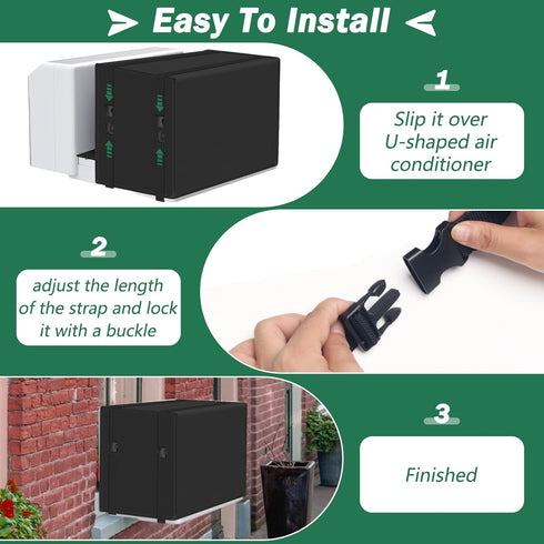 New Upgrade Window AC Cover, Heavy Duty Air Conditioner Cover for U Shaped 8000/10000/12000 BTU Units