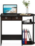 Furinno Go Green Home Laptop Desk/Table, 2 Drawer Bins, Espresso/Black/Brown