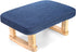 Lawei Small Foot Stool Ottoman, Rectangle Fabric Footstool with Wood Legs, 6.7''H