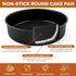 P&P CHEF Nonstick Cake Pan Set of 4 (4 + 6 + 8 + 9.5 Inch), Round Baking Pans for Layer Cake, Oven Safe