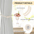 2 Pack Magnetic Curtain Tiebacks, Curtain Holdbacks for Draperies, Wood Bead Curtain Tiebacks, Elegant Curtain Tie