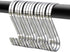 YourGift 20 Pack Flat S Hooks - Stainless Steel 3 inches S Shaped Hanging Hooks for Kitchen, Bathroom, Office