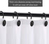 Shower Curtain Hooks, Set of 12, Black, Decorative, Zinc, Rust Resistant, Regular Size for Standard Shower Poles