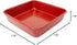 casaWare 7-Inch Toaster Oven Ultimate Series Square Pan, Commercial Weight Ceramic Non-Stick Coating, Red Granite
