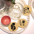Cegkuc Set 6, 4" Coasters for Drinks with Holder of Cat Paw Coaster for New Home Couples House Warming Gifts Absorbent