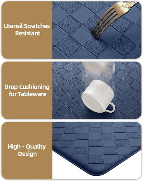 Mats,17"X47",Runner Color&Geometry Anti Fatigue Cushioned Kitchen Floor Rug Non Slip Waterproof,Memory Foam Padded