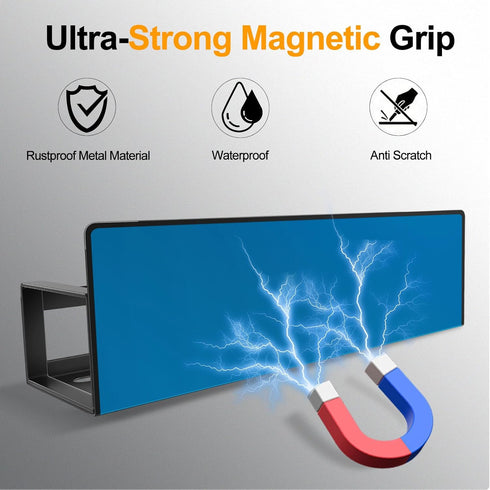 2 Pack Magnetic Spice Rack for Refrigerator, Metal Magnetic Shelf Organizer for Fridge Side, Strong Spice Storage Rack