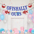 Ofishally Ours Fishing Adoption Banner, Themed Family Party Decor, Welcome Home Blue Glitter