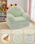 2-in-1 1-3 Toddler Chair Toddler Couch: Kids Chairs Comfy Kids Sofa Fold Out for Girls and Boys Years Old, Green