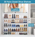 Closet, 30 4 KIMBORA Long Shoe Rack for Pairs Stackable Shoe Storage Organizer Wide Tier Sneaker Shelf for Bedroom