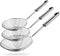 Spider Strainer Skimmer Spoon, Set of 3 Sizes, Stainless Steel Fryer Scoop, Wire Strainer Ladle for Cooking