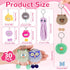 LiYiQ 30 Pcs Cute Plush Keychains Kawaii Keychain Bulk for Birthday Goodie Bags Pinata Toys Classroom Prizes Party