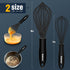 Mini Silicone Whisk - Small 7+9in BPA Free Whisk for Beating and Mixing, Non Scratch Coated