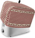 Toaster Dust Cover with Pockets, Country Star Berry Red Buffalo Plaid, 4 Slice Soft Washable Cover