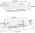 TZAMLI 2 Pack Clear Shower Caddy, Adhesive Shower Organizer Rustproof Shelf with Razor Holder and Hook, Wall Mounted
