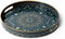 Round Serving Tray with Handles - Large Round Ottoman Tray Coffee Table
