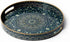 Round Serving Tray with Handles - Large Round Ottoman Tray Coffee Table