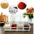 V-Resourcing Clear Seasoning Box, 4 Pieces Clear Storage Container for Spice, Condiment Jars