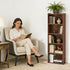 5-Tier ZENY Shelf Bookcase, Freestanding Wood Storage Display Open Bookshelf for Home Office (Rustic Brown)