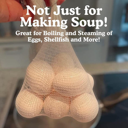Regency Wraps Soup Socks, 10 Pack 24-inch 100% Cotton Mesh Bags for Clear Broths, Delicious Soups with No Straining