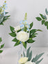 6Pcs Rinlong Assorted Flower Centerpieces for Wedding Tables Centerpiece Bridesmaid Bouquets Baby Nursery Shelf Mantel