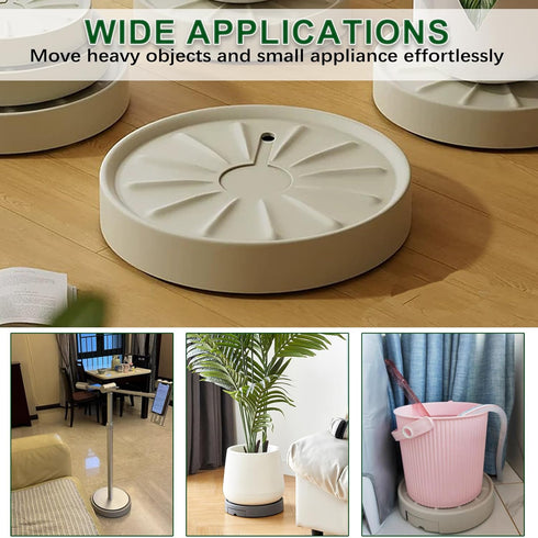 12 2 Pack Plant Caddy with Wheels and Drainage Tray Heavy Duty Rolling Planter Base & Indoor Plant Tray, Flower Pot