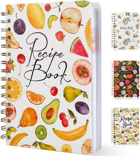 Recipe Book Waterproof Hardcover to Write in Your Recipes, Family Recipe Notebook Holds 120 Recipes