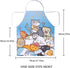 RosieLily Cute Cat Apron for Women, Anime Funny Kitchen Apron for Cooking, Baking, Gardening, Kawaii Gifts for Teens