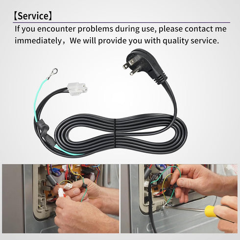 Upgraded Refrigerator Power Cord, Compatible with Samsung Models, Replacement Fridge Power Cord 3903-000519, 3903-001003