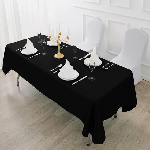 Fokitut 6 Pack Rectangle Tablecloth, 60x120 Inch Stain Resistant Polyester Table Cover for Kitchen Dining and Parties