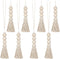 Garneck Wood Bead Garland - Rustic Country Decor with Farmhouse Tassels for Home Door Knob Christmas Decoration (1 Pack)