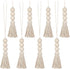 Garneck Wood Bead Garland - Rustic Country Decor with Farmhouse Tassels for Home Door Knob Christmas Decoration (1 Pack)