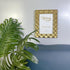 Ornate Gold 5x7 Picture Frame - Polished Geometric Portrait and Landscape Frames for Table & Wall Mount