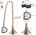 Jetec Coffee Bar Decor, Wood Bead Garland with Tassel for Coffee Bar Try Decor Accessories
