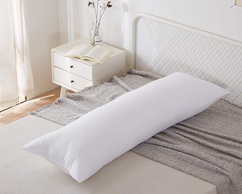 Long20x60(Pack 1), Acanva Fluffy Bed Sleeping Side Sleeper Body Pillow Insert, of White