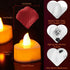 Honoson 1000 24 Pieces Artificial Rose Petals with Pcs Flameless Heart Shaped LED Tealights Candles Special Romantic