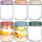 Artcochan Overnight Oats Containers with Lids 16 oz Glass Jars 6 Pack